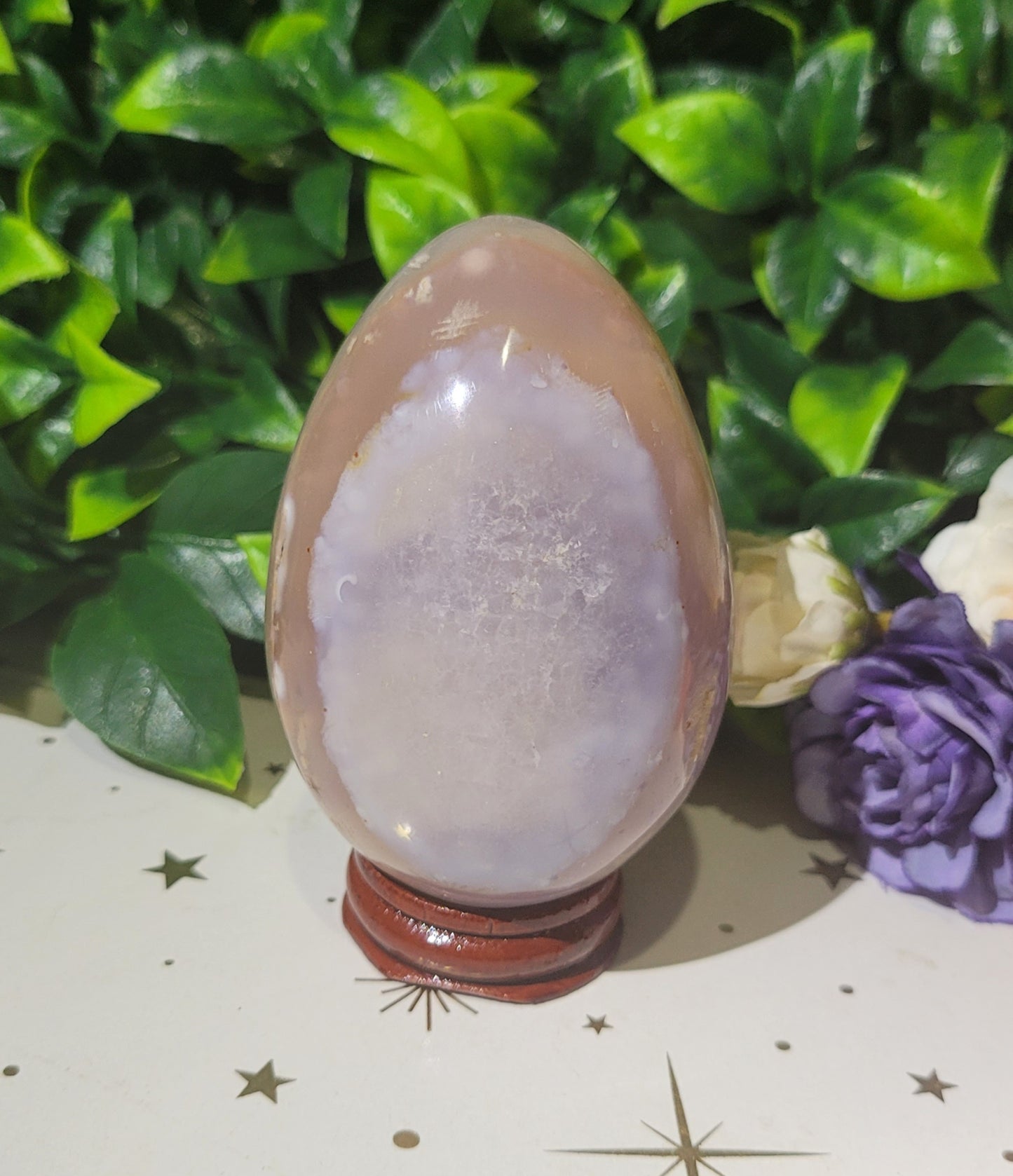 Flower Agate Egg