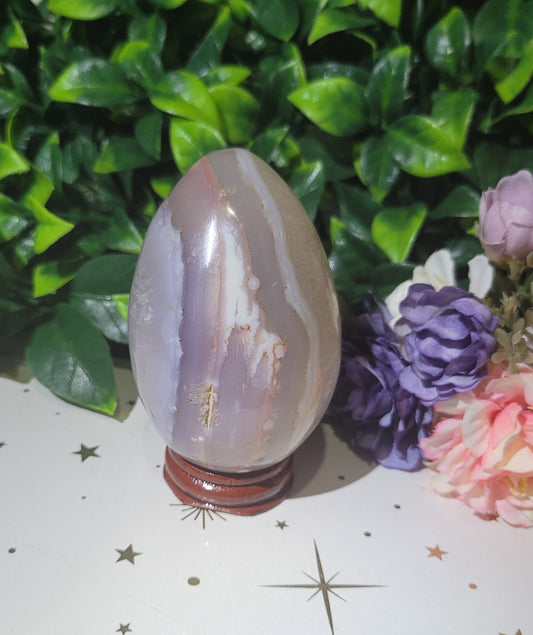 Flower Agate Egg