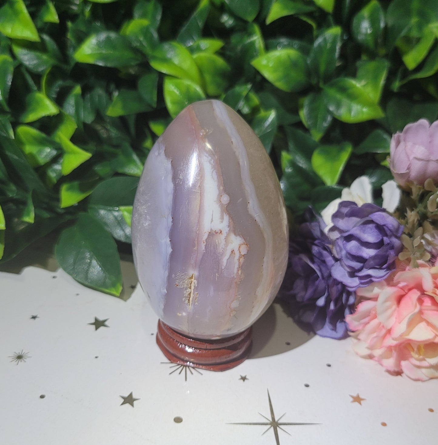 Flower Agate Egg