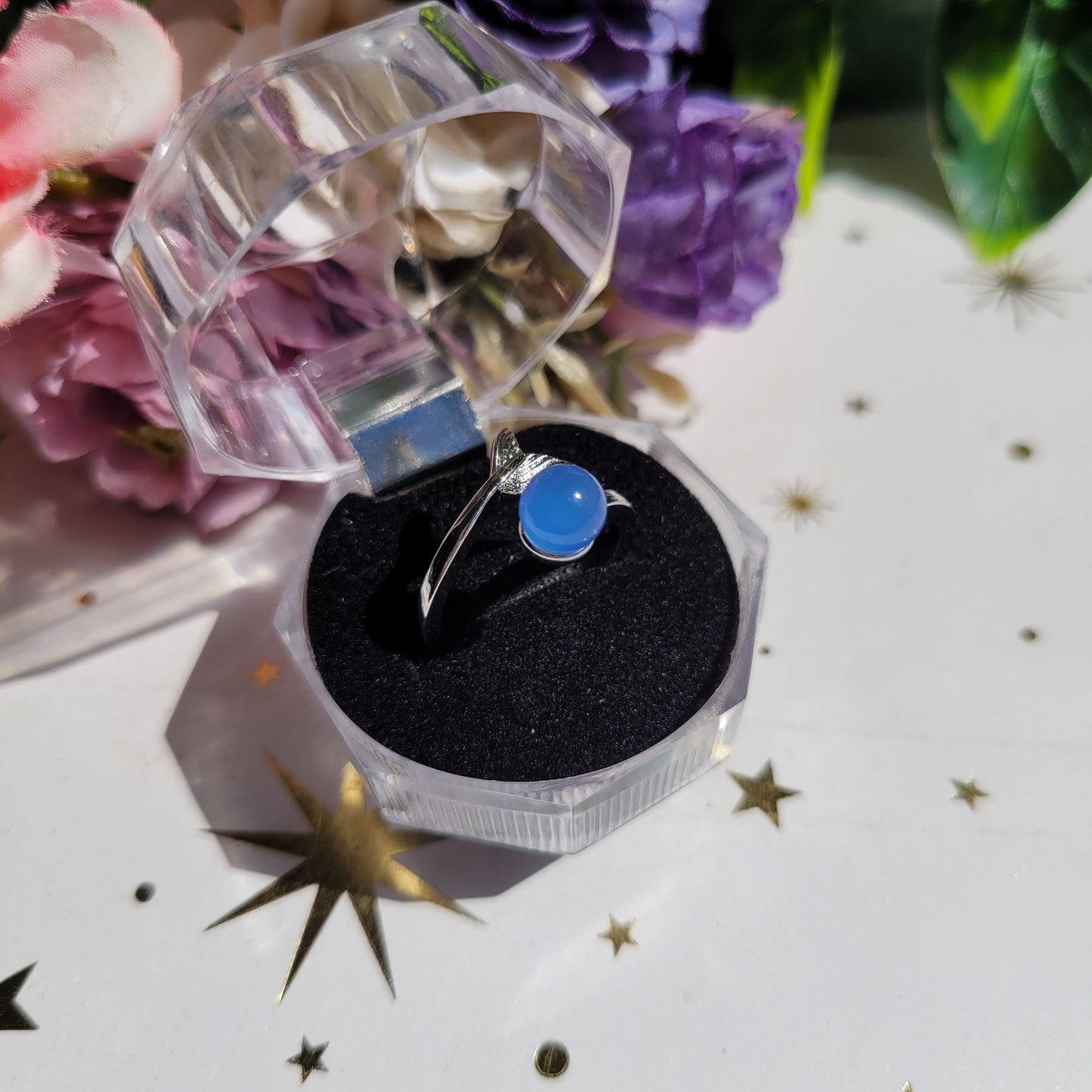 Blue Chalcedony mermaid Ring