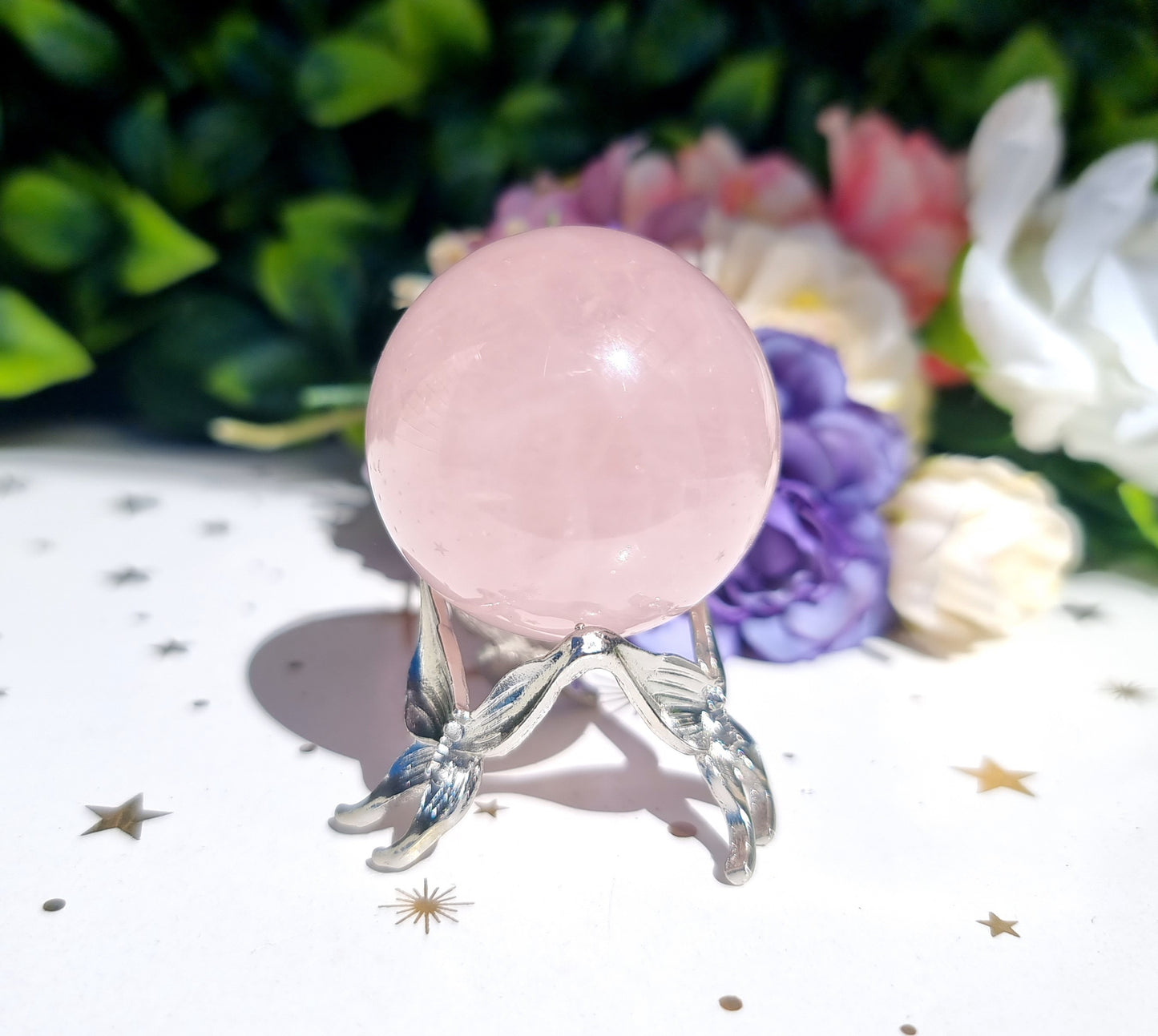 Star Rose Quartz Sphere