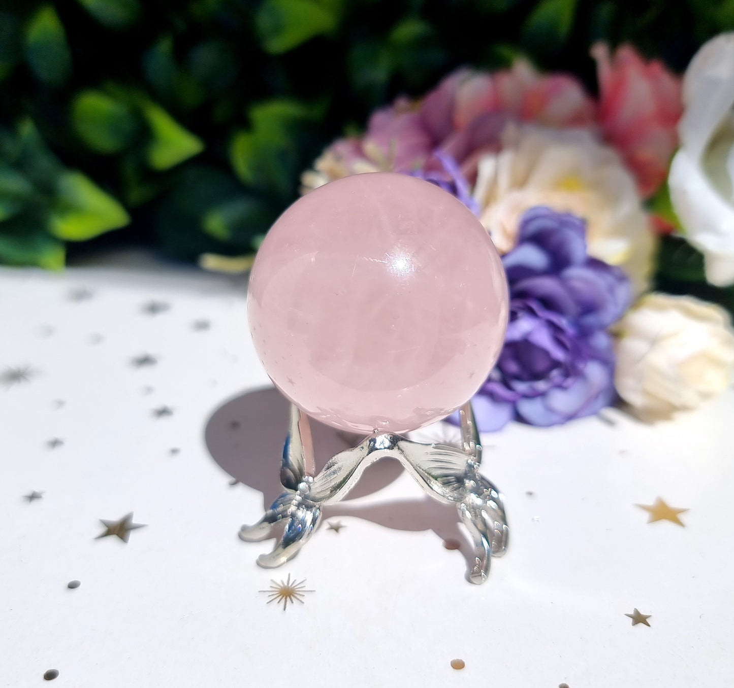 Star Rose Quartz Sphere