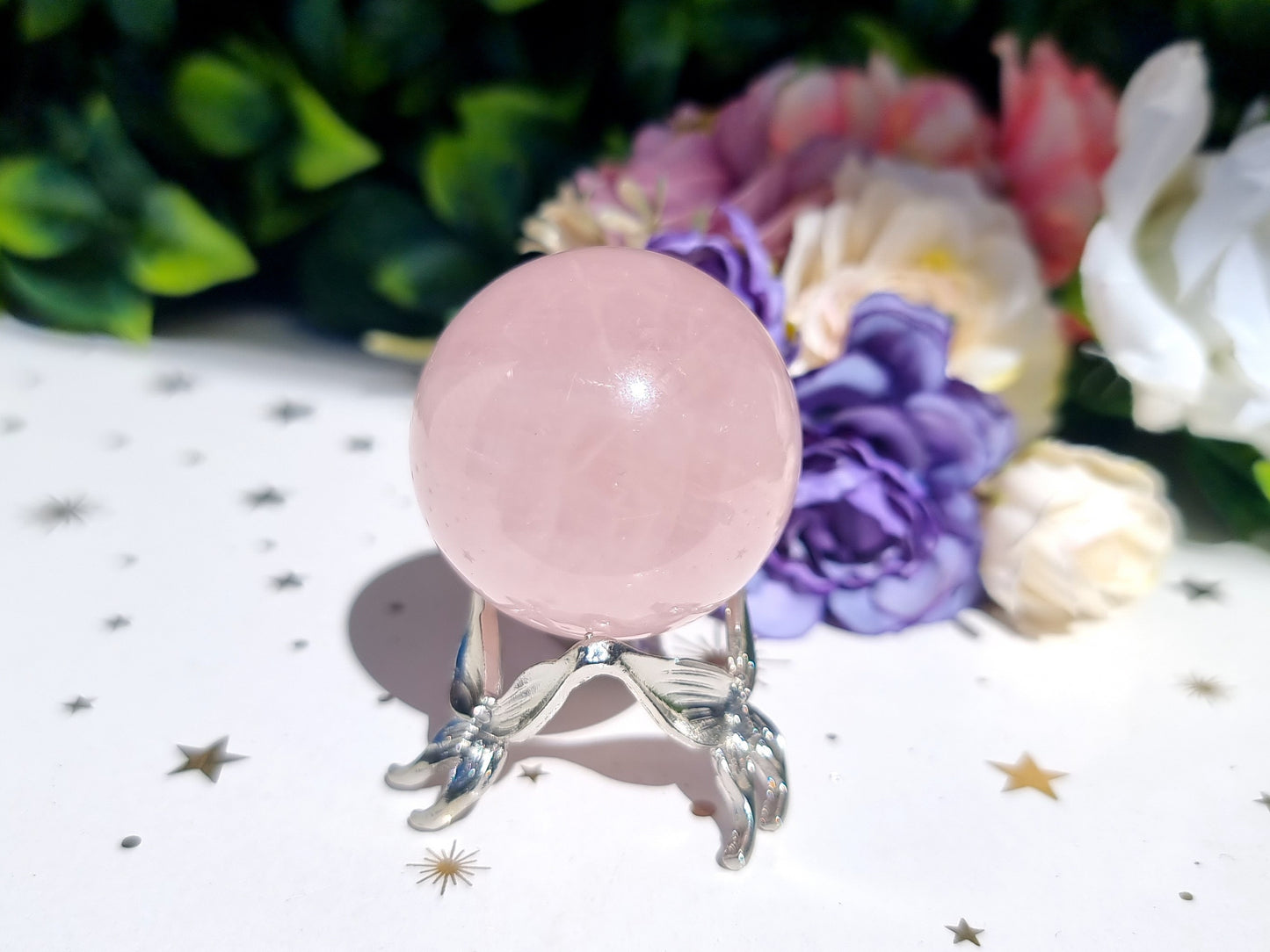 Star Rose Quartz Sphere