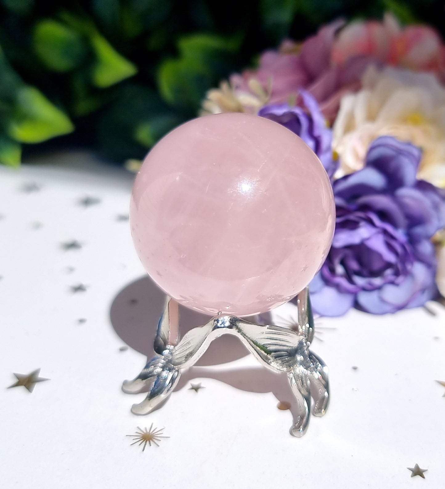 Star Rose Quartz Sphere