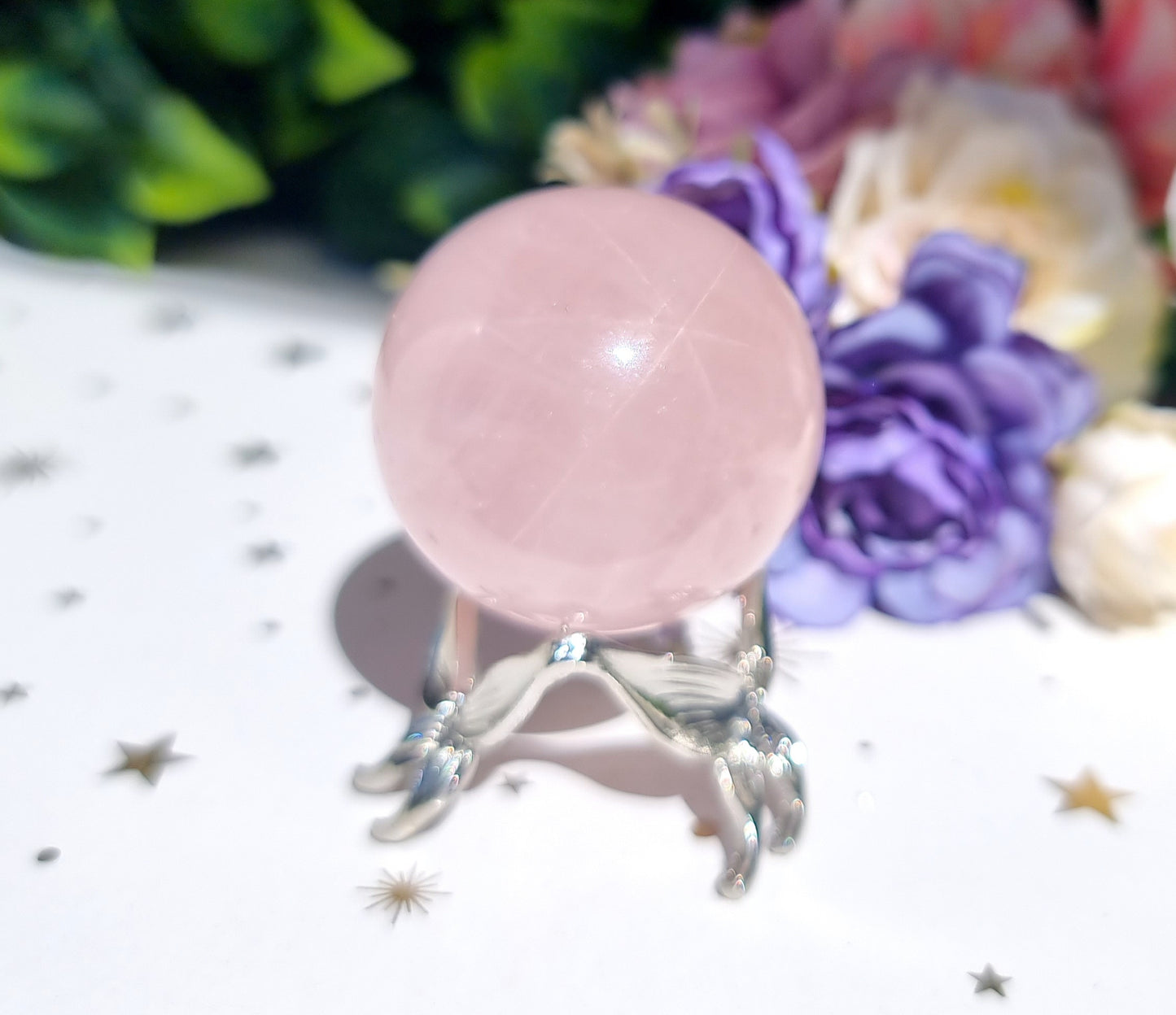 Star Rose Quartz Sphere