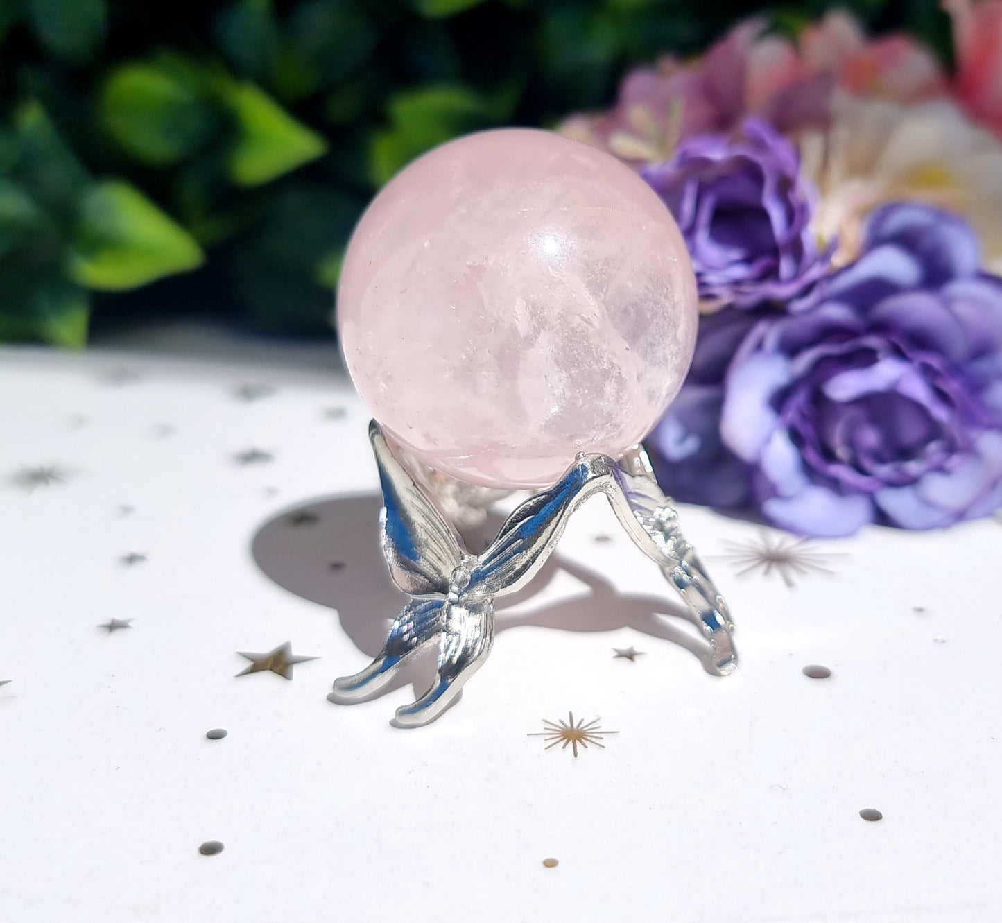 Star Rose Quartz Sphere