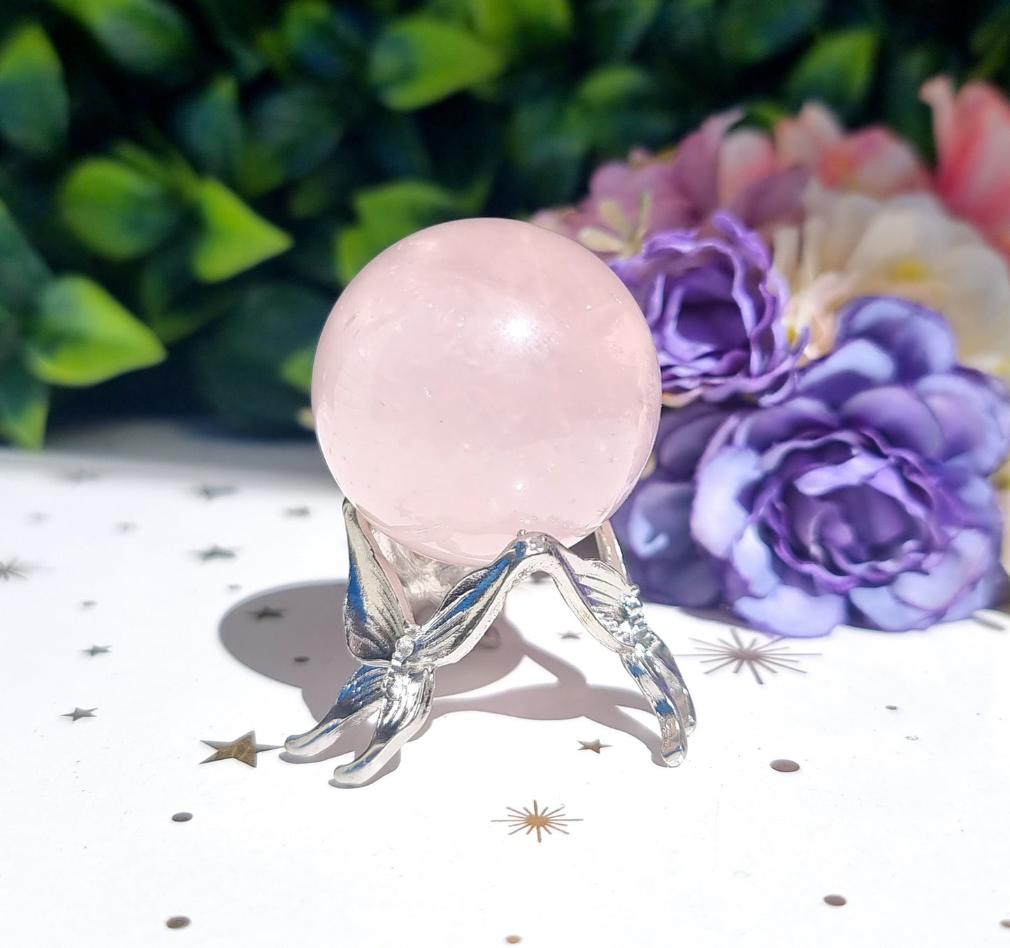 Star Rose Quartz Sphere