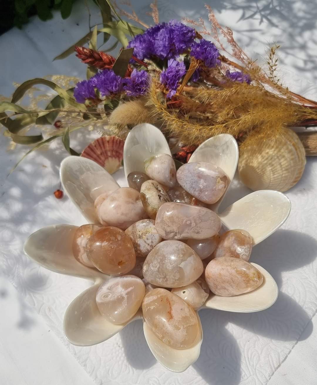 Flower Agate Tumble