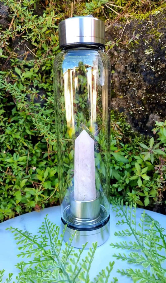 Rose Quartz Point Drink Bottle