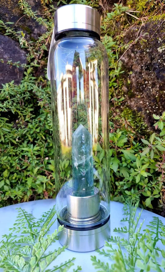 Green Fluorite Point Drink Bottle