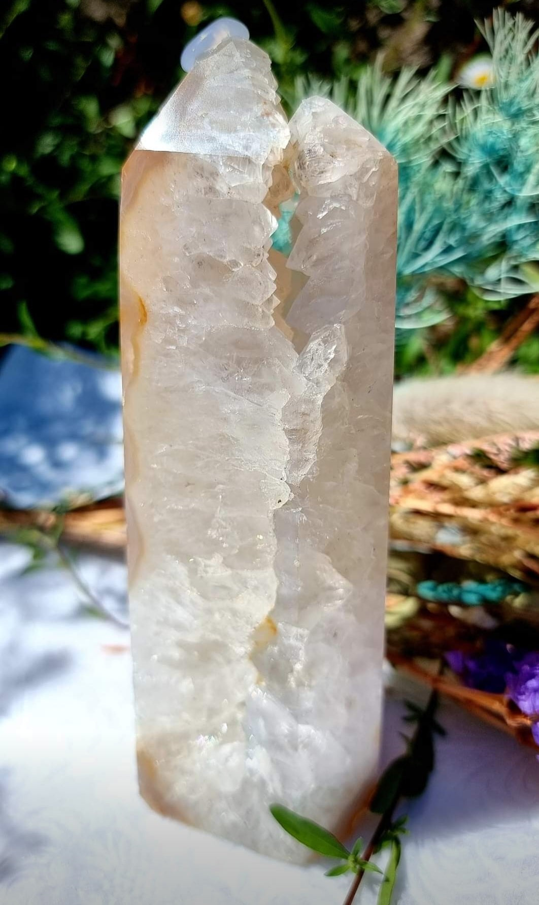 Druzy Agate Tower