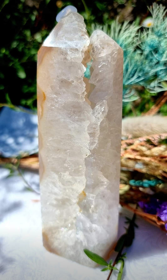 Druzy Agate Tower