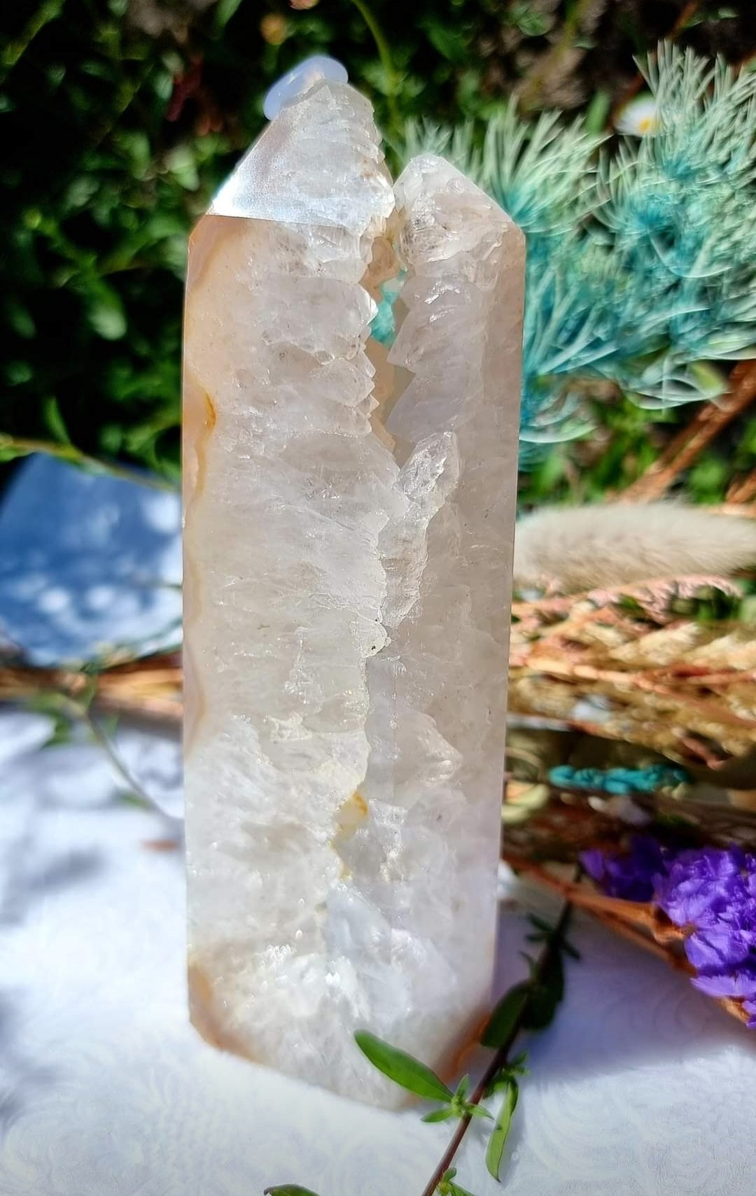 Druzy Agate Tower