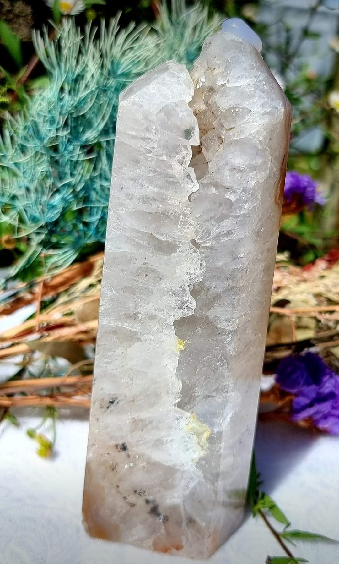 Druzy Agate Tower