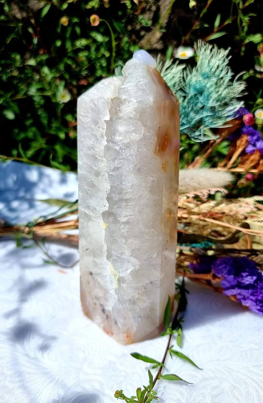 Druzy Agate Tower