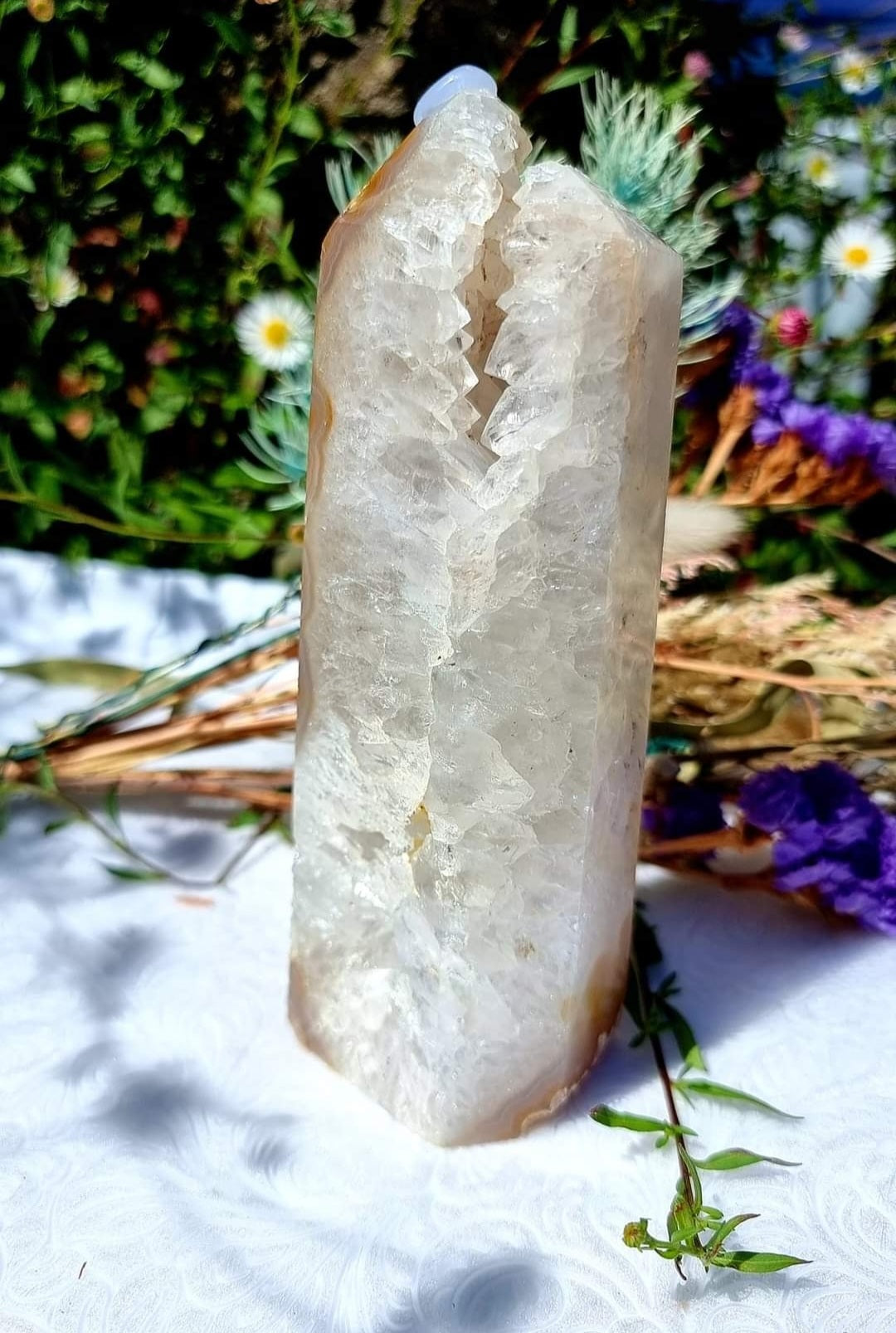 Druzy Agate Tower