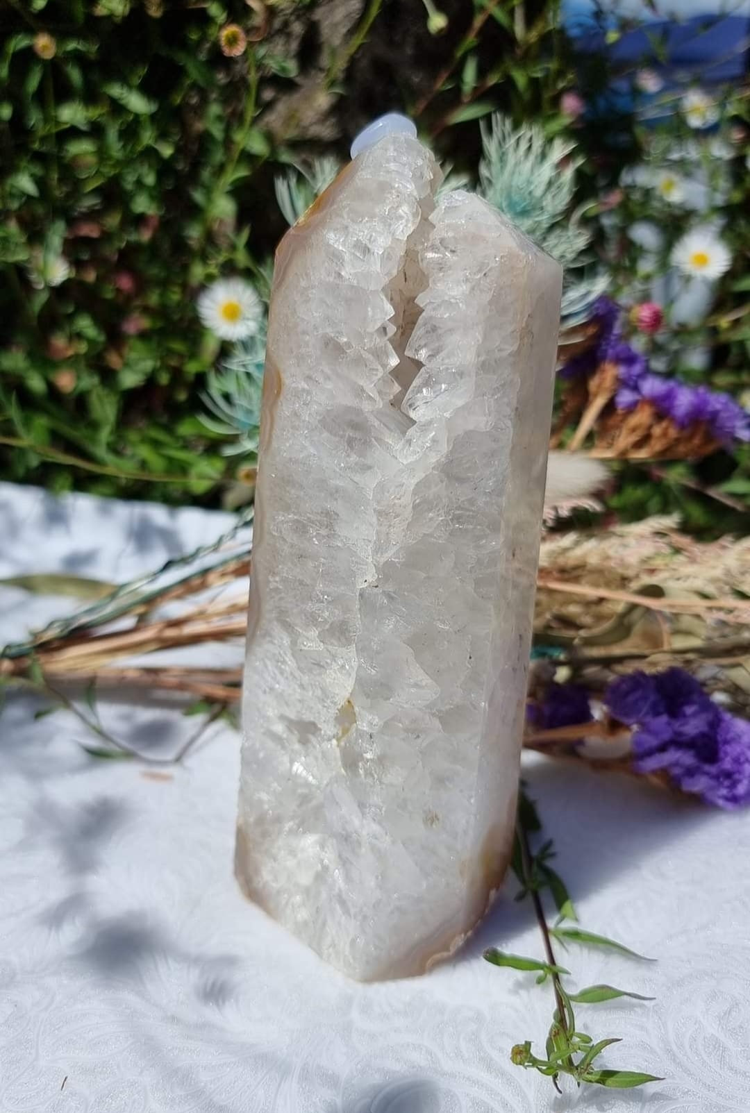 Druzy Agate Tower