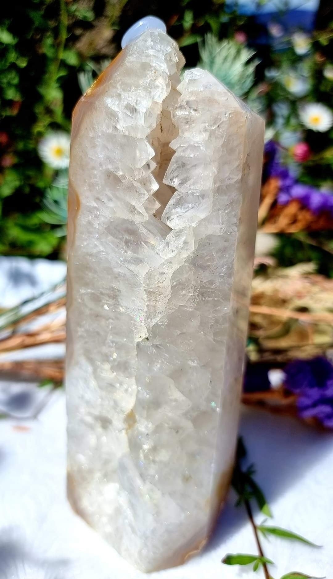 Druzy Agate Tower