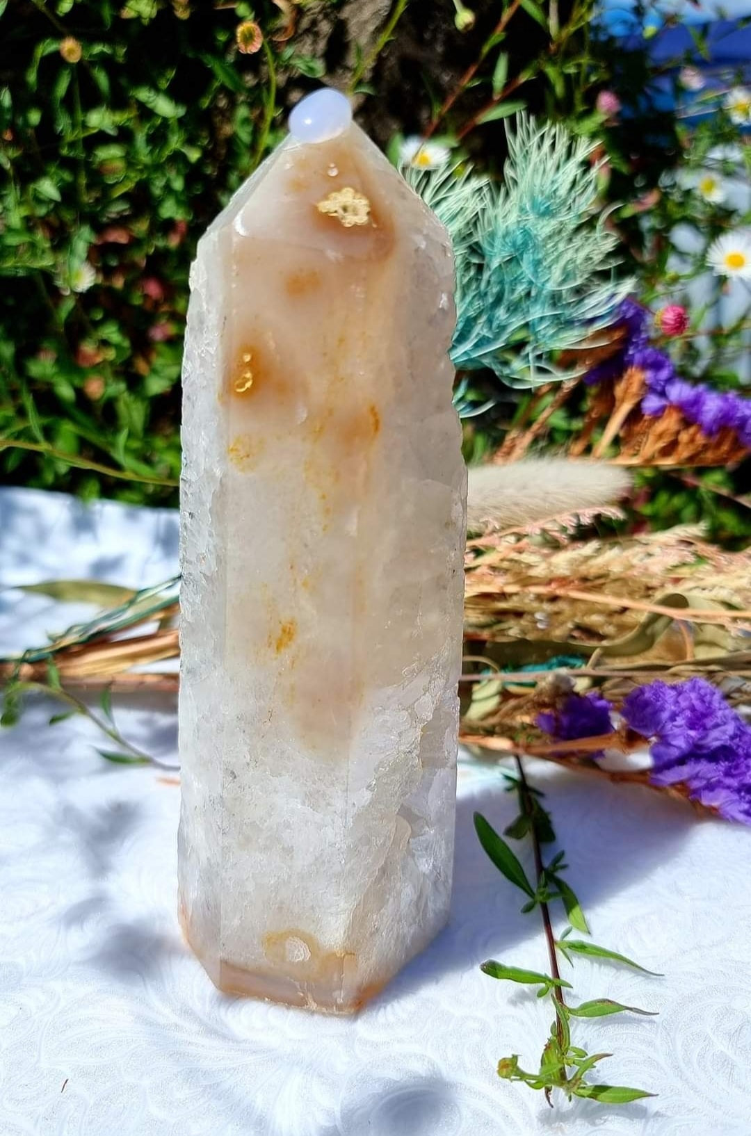 Druzy Agate Tower