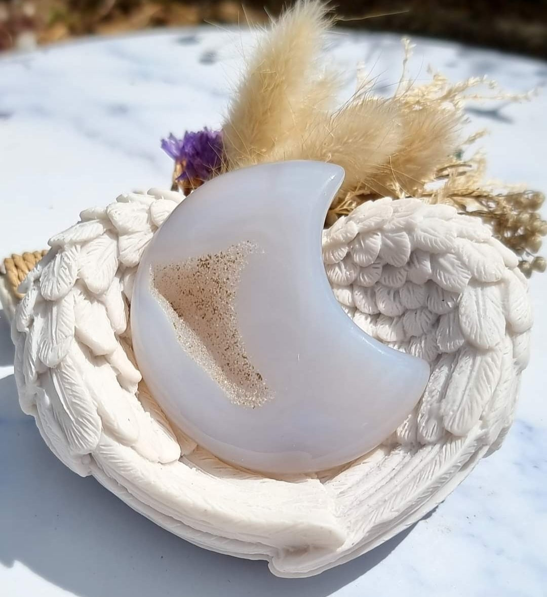 Druzy Agate Moon